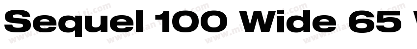 Sequel 100 Wide 65 W字体转换